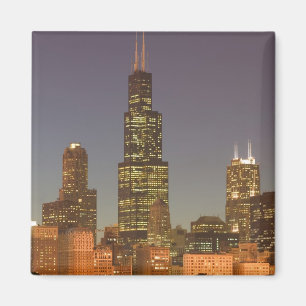 Verenigde Staten, Illinois, Chicago: City Skyline  Magneet