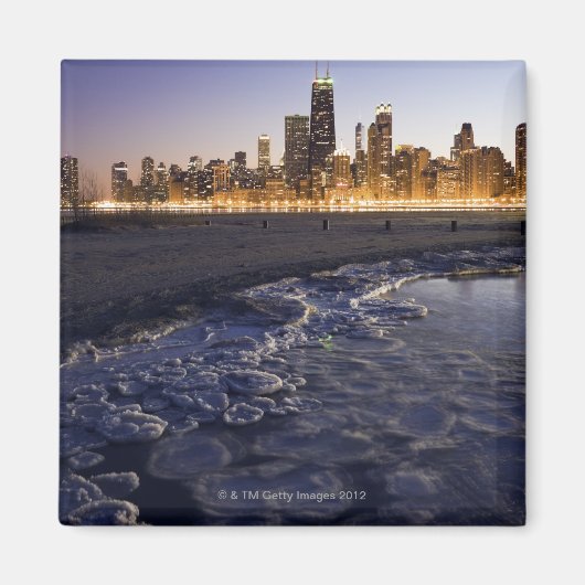 Verenigde Staten, Illinois, Chicago, City skyline  Magneet (Voorkant)