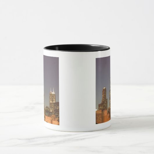 Verenigde Staten, Illinois, Chicago: City Skyline Mok (Midden)