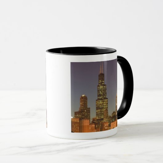 Verenigde Staten, Illinois, Chicago: City Skyline  Mok (Voorkant rechts)