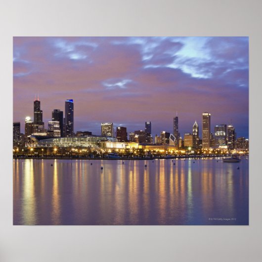 Verenigde Staten, Illinois, Chicago, City skyline  Poster (Voorkant)