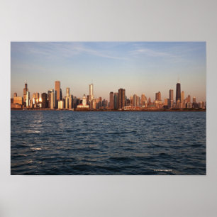 Verenigde Staten, Illinois, Chicago, City skyline  Poster