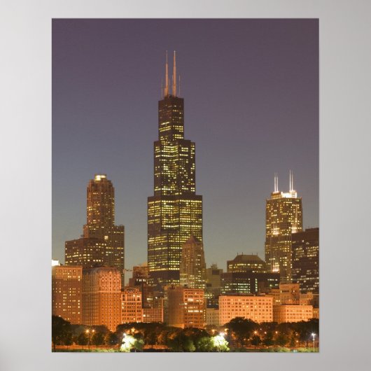 Verenigde Staten, Illinois, Chicago: City Skyline  Poster (Voorkant)