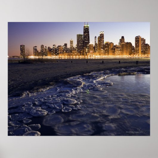 Verenigde Staten, Illinois, Chicago, City skyline  Poster (Voorkant)