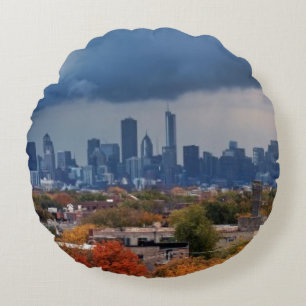 Verenigde Staten, Illinois, Chicago, cityscape Rond Kussen