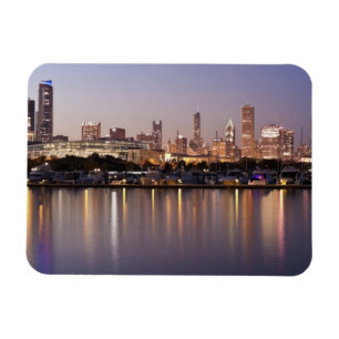 Verenigde Staten, Illinois, Chicago skyline bij sc Magneet