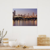 Verenigde Staten, Illinois, Chicago skyline bij sc Poster (Keuken)