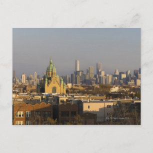 Verenigde Staten, Illinois, Chicago skyline Briefkaart