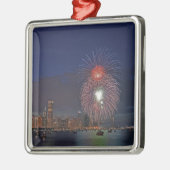 Verenigde Staten, Illinois, Chicago, Vierde vuurwe Metalen Ornament (Links)