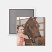 Verenigde Staten, Illinois, Metamora, portret van Magneet (Voorkant / Achterkant)