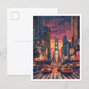 Verenigde Staten  Illustratie Reizen Briefkaart