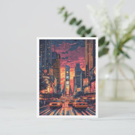 Verenigde Staten  Illustratie Reizen Briefkaart (Staand voorkant)