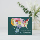 Verenigde Staten in bloemen Briefkaart (Staand voorkant)