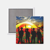 Verenigde Staten in Honor Magneet (Voorkant / Achterkant)