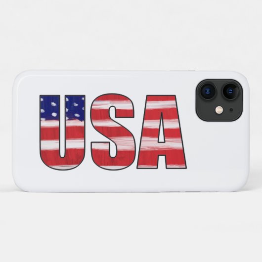Verenigde Staten in vlagkleuren Case-Mate iPhone Case (Achterkant (horizontaal))