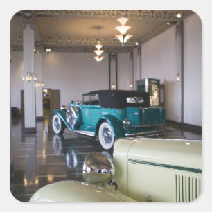 Verenigde Staten, Indiana, Auburn: Auburn, Cord, D Vierkante Sticker