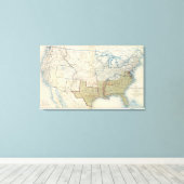 Verenigde Staten juni 1861 Canvas Afdruk (Insitu (Houten vloer))