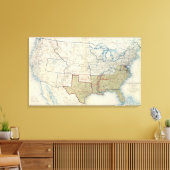 Verenigde Staten juni 1861 Canvas Afdruk (Insitu (Woonkamer))