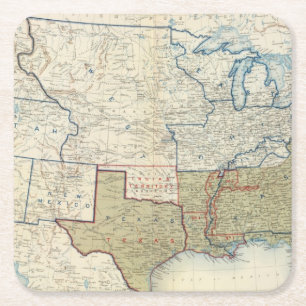 Verenigde Staten juni 1861 Kartonnen Onderzetters