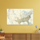 Verenigde Staten juni 1862 Canvas Afdruk (Insitu (Woonkamer))