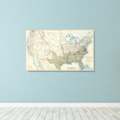 Verenigde Staten juni 1862 Canvas Afdruk (Insitu (Houten vloer))