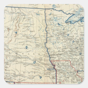 Verenigde Staten juni 1862 Vierkante Sticker
