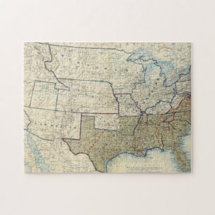 Verenigde Staten juni 1864 Legpuzzel