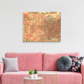  Verenigde Staten-kaart (1883) Canvas Afdruk (Insitu (Woonkamer))