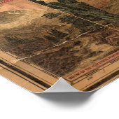  Verenigde Staten-kaart (1883) Poster (Hoek)