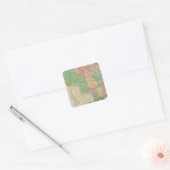 Verenigde Staten, kaart 2 Vierkante Sticker (Envelop)