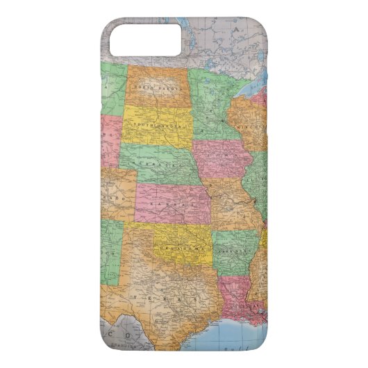 Verenigde Staten, kaart 3 Case-Mate iPhone Case (Achterkant)