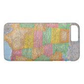 Verenigde Staten, kaart 3 Case-Mate iPhone Case (Achterkant (Horizontaal))