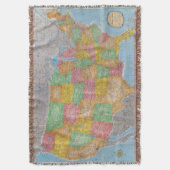 Verenigde Staten, kaart 3 Deken (Voorkant Verticaal)