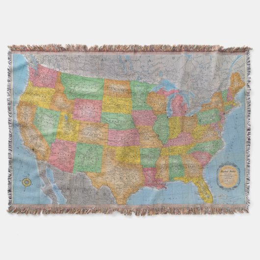 Verenigde Staten, kaart 3 Deken (Voorkant)