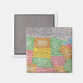 Verenigde Staten, kaart 3 Magneet (Voorkant / Achterkant)