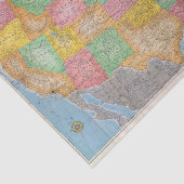 Verenigde Staten, kaart 3 Tissuepapier (Detail)