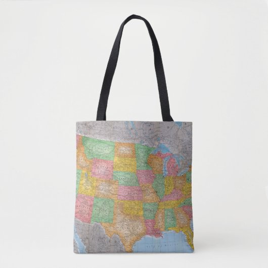 Verenigde Staten, kaart 3 Tote Bag (Voorkant)
