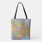 Verenigde Staten, kaart 3 Tote Bag (Achterkant)