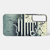 Verenigde Staten Kaart American Flag Telefoonhoes Samsung Galaxy Hoesje (Achterkant horizontaal)