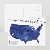 Verenigde Staten Kaart (blauwe kaart) (Voorkant / Achterkant)