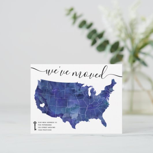 Verenigde Staten Kaart (blauwe kaart) (Staand voorkant)