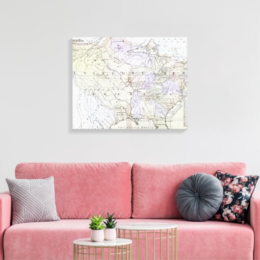 VERENIGDE STATEN KAART, c1812 Canvas Afdruk (Insitu (Woonkamer))
