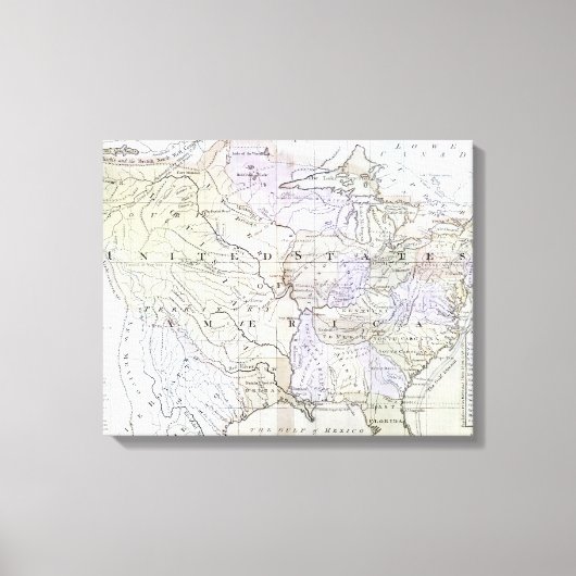 VERENIGDE STATEN KAART, c1812 Canvas Afdruk (Voorkant)