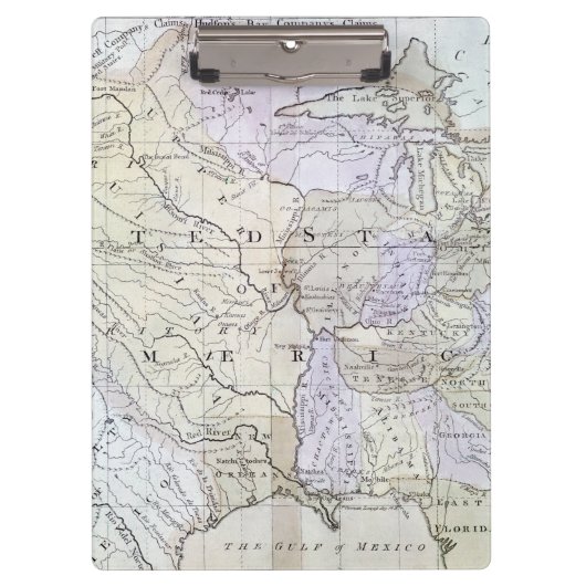 VERENIGDE STATEN KAART, c1812 Klembord (Voorkant)