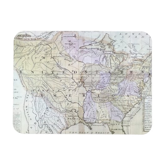 VERENIGDE STATEN KAART, c1812 Magneet (Horizontaal)