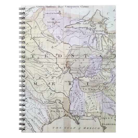 VERENIGDE STATEN KAART, c1812 Notitieboek (Voorkant)