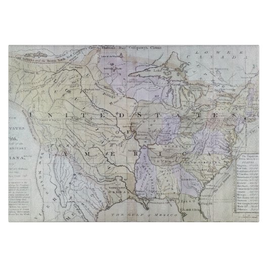 VERENIGDE STATEN KAART, c1812 Snijplank (Voorkant)