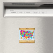 Verenigde Staten Kaart Design Magnet (Insitu (Vaatwasser))