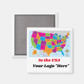 Verenigde Staten Kaart Design Magnet (Voorkant / Achterkant)