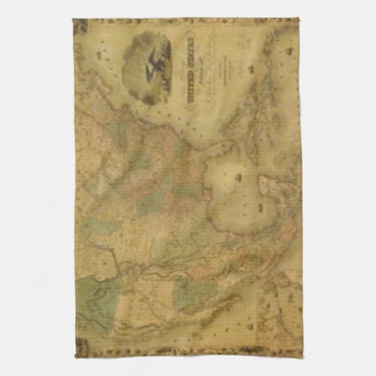 Verenigde Staten Kaart Keukenhanddoek (Verticaal)